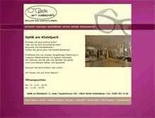 Tablet Screenshot of optik-am-kleistpark.de